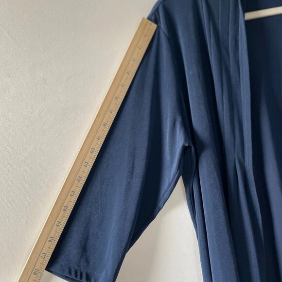 Easywear By Chico's Womens Navy Blue Open Front Lightweight Cardigan Sz 3 US XL - Picture 7 of 7